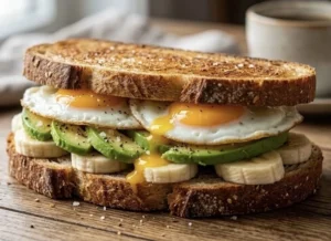 Egg Bana-avo Sandwich / Sandwich bơ chuối kèm trứng